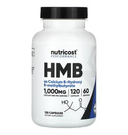 Nutricost® Performance HMB, 120 capsules (500 mg per capsule)