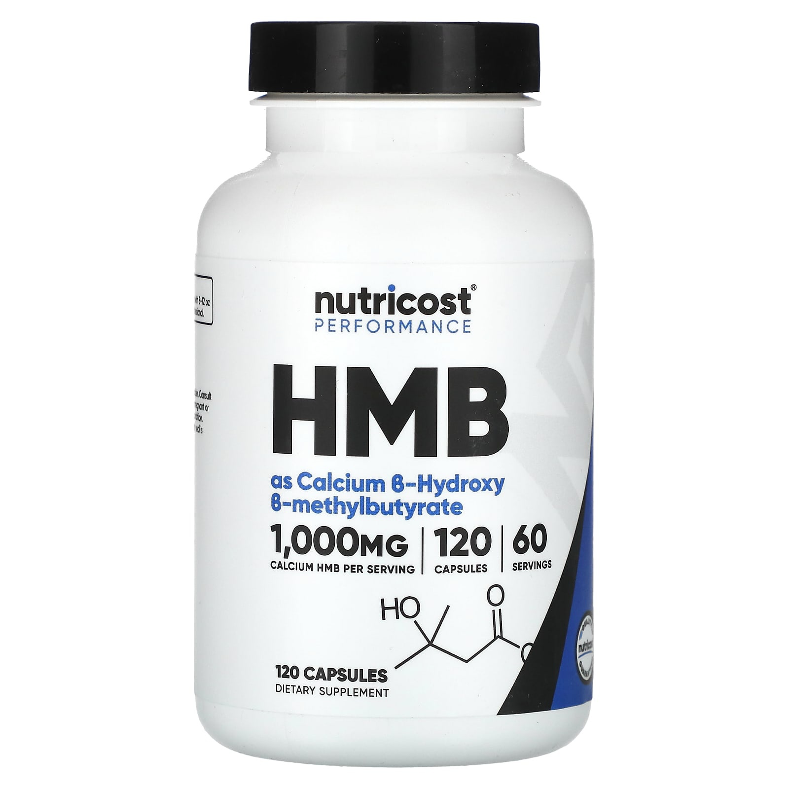 Nutricost® Performance HMB, 120 capsules (500 mg per capsule)