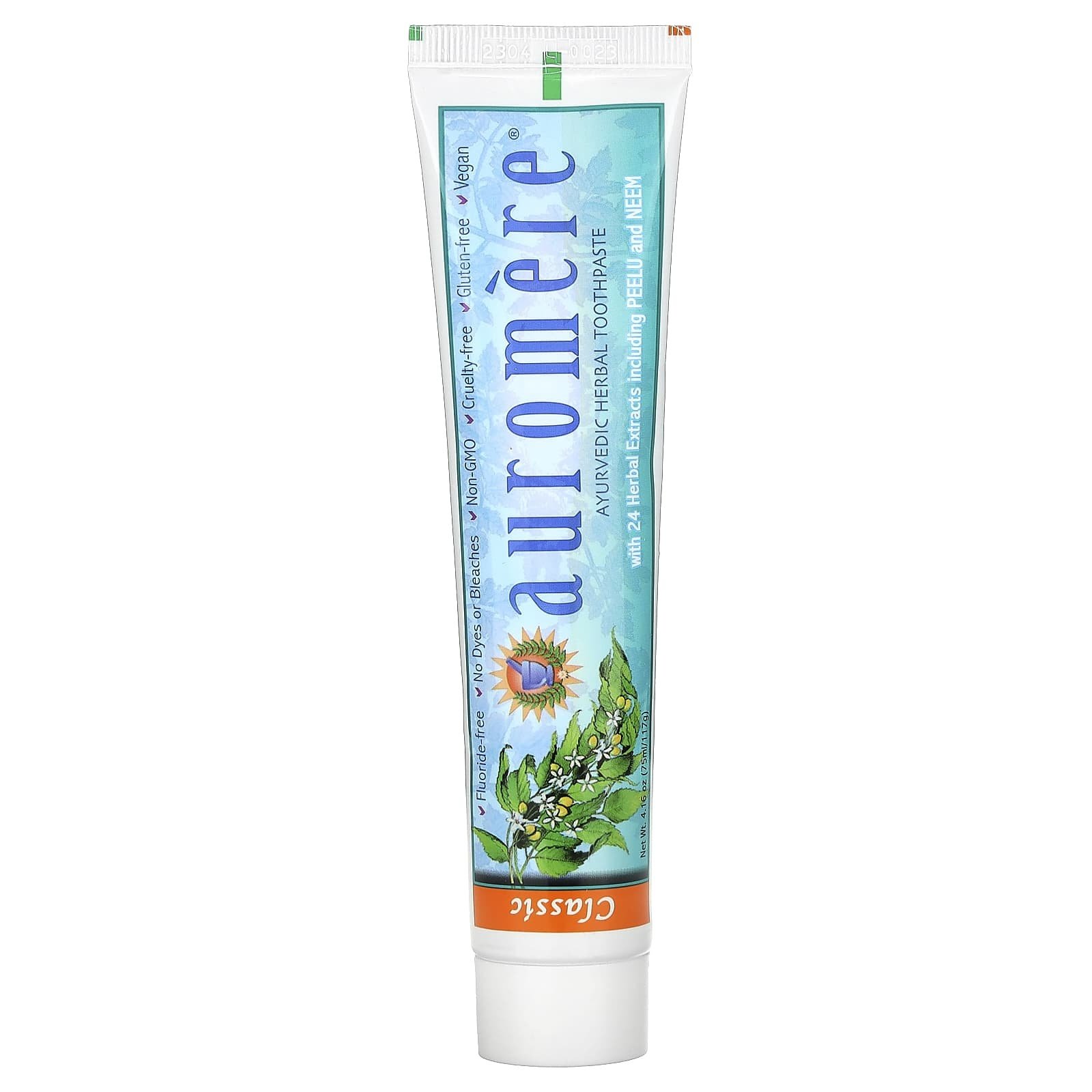 Auromère Ayurvedic Herbal Toothpaste, Classic, 4.16 oz (117 g)