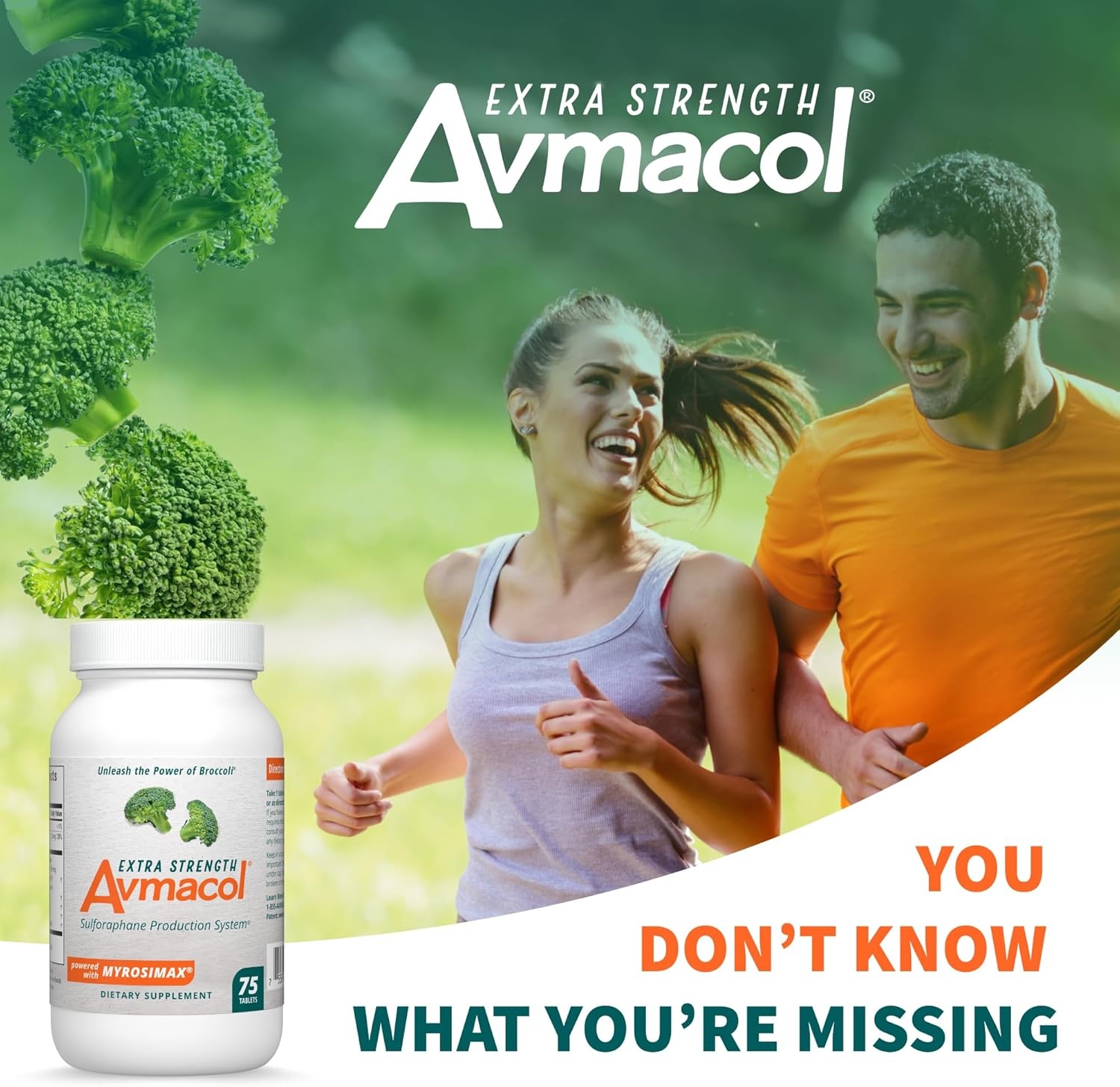 Nutramax Laboratories Avmacol Extra Strength Sulforaphane Production System For Immune Support, 75 Tablets