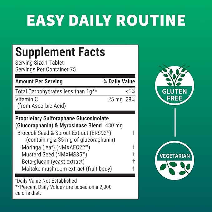 Nutramax Laboratories Avmacol Extra Strength Sulforaphane Production System For Immune Support, 75 Tablets