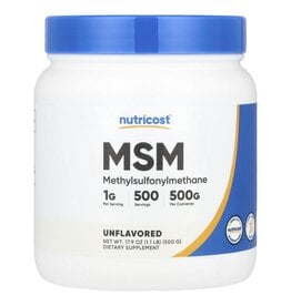 Nutricost® MSM, Unflavoured, 17.9 Oz (500 G)