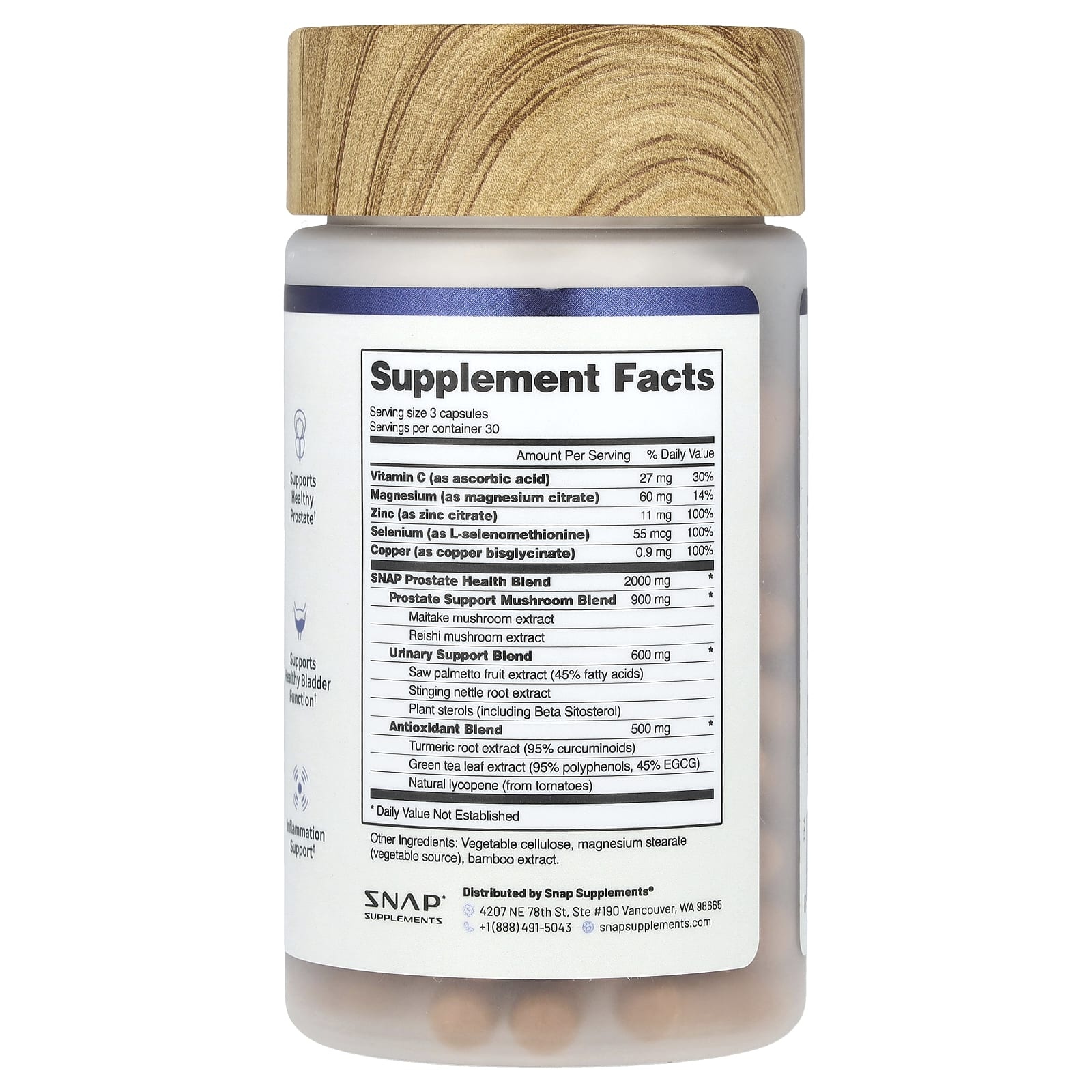 Snap® Supplements Prostate Health, 90 Capsules