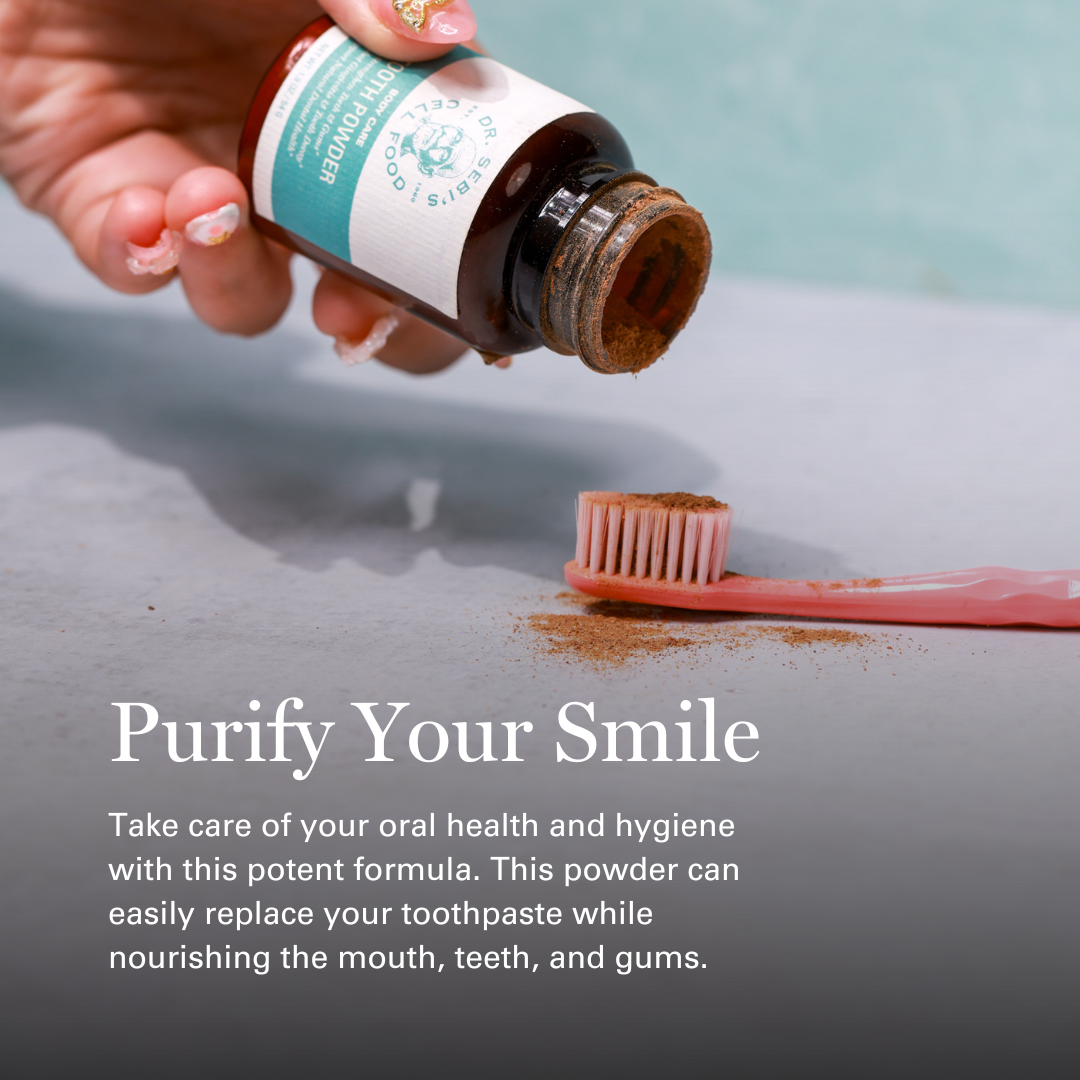 Dr. Sebi's Cell Food Tooth Powder – Remineralizing Oral & Gum Care 1.6 OZ