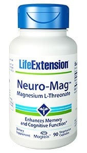 Life Extension Neuro-Mag Magnesium L-Threonate, 90 Vegetarian Capsules