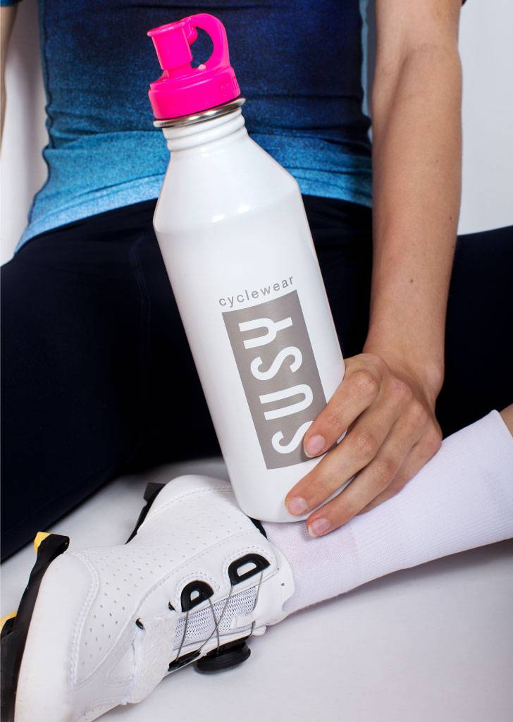 Susy stainless steel water bottle 800 ml White Glossy