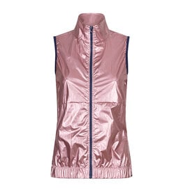 Women's wind gilet  metallic pink