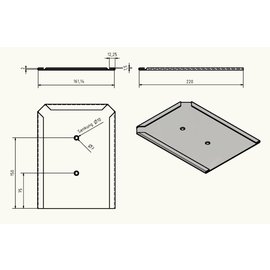 - Schildhalter Pferdebox aus 1,5mm Edelstahl 160x220, Außen gebürstet K320 - 170126_10P0101