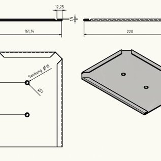 - Schildhalter Pferdebox  1,5mm Edelstahl 160x220, Außen gebürstet K320 - 170126_10P0101py