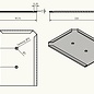 - Schildhalter Pferdebox  1,5mm Edelstahl 160x220, Außen gebürstet K320 - 170126_10P0101py