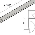 Versandmetall Corniere Inox Angle de garage 2.0mm avec trous - longueur de jambe inégale 90 ° 2500 mm