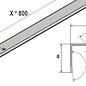 Versandmetall Garagenwinkel 2,0mm mit Bohrungen - ungleichschenkelig 90° Länge 2500 mm