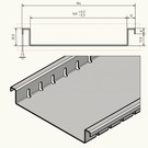Versandmetall Spaarsets afvoergoten vorm F slechts 25,5 mm hoog gemaakt van aluminium inlaatbreedte 140 mm
