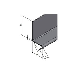 - Edelstahl Bordüre mit 7cm Ablage 1.4301, t= 1,5mm axbxL 70x200x2000mm INNEN IIID spiegelpoliert oder SChlliff K320