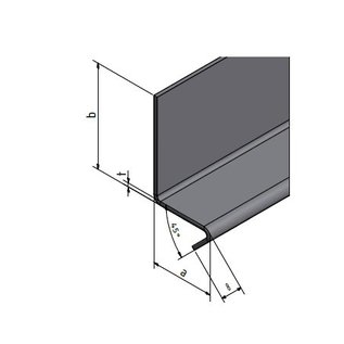 Bordure en inox avec tablette de 7cm 1.4301, t = 1.5mm axbxL 70x150x2270mm Miroir INNER IIID poli ou rectifié K320