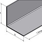 Versandmetall - Edelstahlwinkel ungleichschenkelig 90° 20x25x1,0mm Länge 2500 mm außen mit Schliff Korn 320