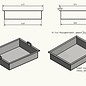 Versandmetall Edelstahlwanne geschweißt 1,5mm h=200mm axb 600x400mm INNEN Schliff K320 mit Bügelgriffen "Bild weicht maßlich ab"