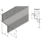 Versandmetall -10 Stück Tropfblech/Traufblech 1,0 mm b x c x a 25x75x15mm Länge 2000mm Bohrung 6mm ( 30 mm von der Kante, Teilung 392 mm) Schliff K320