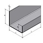 Versandmetall U-Profil ungleichschschenkelig t=1,5mm a=20mm c=40mm (innen 37mm) b=55mm Längen 1000 bis 2500mm aussen Schliff K320