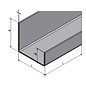 Versandmetall U-Profiel Eindstuk Verbinding ongelijkzijdig gezet dikte 1,5mm a=21,5mm C= 43,4mm (binnen 40,4mm,) b=56,5mm 80mm (Buiten) Oppervlakke geschuurd(grid320)