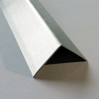 Versandmetall Kit économique Corniére de protection inox  repliée 3 fois 50 x 50 x 1,5 mm longueur 1250 mm surface brossé en  grain 320