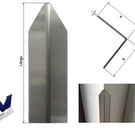 Versandmetall 1,50m Eckschutzwinkel modern 1-fach gekantet für Mauern Ecken und Kanten 40x40 Länge 1500 mm K320