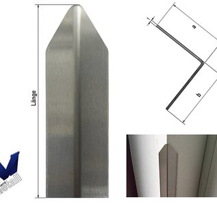 Versandmetall Angle de protection d'angle moderne à 1 pli, pour murs, angles et arêtes 30x30 longueur 1250 mm K320