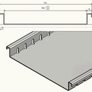 Versandmetall Draingoten Roostergoten Afvoergoten Sparset vorm "F" Aluminium Hoogte 25,5mm Breedte van inlaat 190mm laag inbouwhoogte