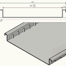 Versandmetall Spaarsets afvoergoten vorm F slechts 25,5 mm hoog gemaakt van aluminium inlaatbreedte 190 mm