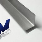 Versandmetall -4 Stück VA -Winkel axb 210x20mm 1,0mm 90° gekantet, Sichtseite INNEN Schliff K320 Länge 400mm