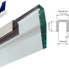 Versandmetall Glasprofiel voor Balkonhekwerk of Balustrade van Glas -21,76mm mm t = 1,0 mm Lengte tot 2500mm