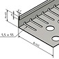 Versandmetall Petite bande de gravier avec plie - acier inoxydable - perforé - 90 °.