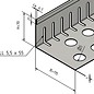 Versandmetall Grindkeringsprofiel Grindprofiel klein met dubbele Bovenrand roestvrij Staal geperforeerd 1.4301 gezet 90°