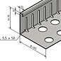 Versandmetall Petite bande de gravier - aluminium Al99.5 - perforée - pliée à 90 °