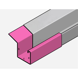 Versandmetall Goot P2 Bakgoot Verbinding recht gemaakt van 1,5mm roestvrij Staal buitenzijde geschuurd(grid320)