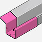 Versandmetall Gouttière P2 - connecteur droite - acier inox 1.4301 1,5mm surface brossè  en  grain 320