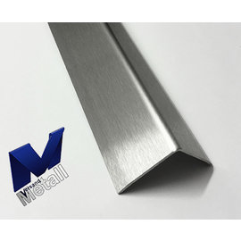 Versandmetall Hoekbeschermer hoekprofiel sparset 3xgezet 15mmx 15mm, dikte 1,0mm lengte 2500mm oppervlakke geschuurd(grid320)