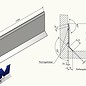 Versandmetall Plinthe plinthe inférieure 10mm 1,0mm 2x bord inox grain extérieur 320