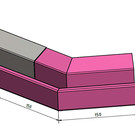 Versandmetall Gouttière inox de Pluie P2 - connecteur angle exterieur 135° - acier inox surface brossè en grain 320