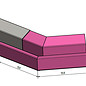 Versandmetall Gouttière de Pluie P2 - connecteur angle exterieur 135° - acier inox surface brossè  en grain 320