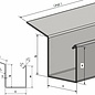 Versandmetall Gouttière de pluie P2 - connecteur angle interieur 135° - acier inox surface brossè   en grain 320