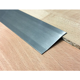 Versandmetall Voegafdekprofiel Afdekprofiel Overgangsstrook 2,0mm roestvrij Staal oppervlakke geschuurd (grid320) 2X gezet