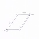 Versandmetall -Edelstahl U-Profil t=1,0mm a=50mm c230mm (innen 228m) b=50mm L=800mm AUSSEN Querschliff Korn 320
