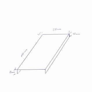 Versandmetall -Edelstahl U-Profil t=1,0mm a=50mm c230mm (innen 228m) b=50mm L=800mm AUSSEN Querschliff Korn 320