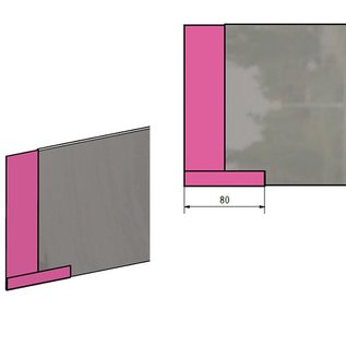 Versandmetall Verbinding voor stabile Graskanten met  dubbele Bovenrand, roestvrij Staal, hoogte 160 - 250 mm