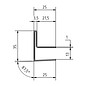 Versandmetall RVS glazen dakgoot 13mm voor ESG glas 12mm of VSG glas 12.76 mm, 1.4301 buitensnede K320