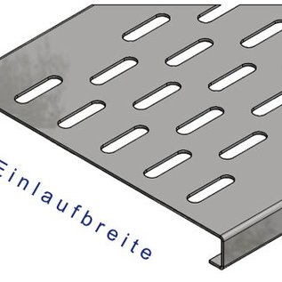 Versandmetall Renforcement Série A / B 190/45 en acier inoxydable - Pour largeur d'entrée de grille fendue 190mm