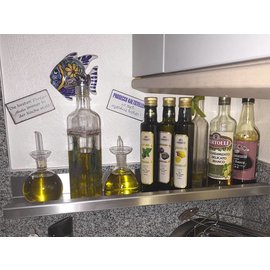 Versandmetall keukenplank RVS gemaakt van roestvrij Staal,  stabiel en heel elegant, oppervlakke geschuurd (Korrel320)