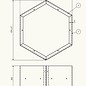 Versandmetall Einzelmodule für Kaminholzregal HEXAGON XL aus pulverbeschichtetem Stahl