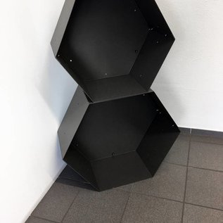 Versandmetall Individuele modules voor HEXAGON XL brandhoutplank van gepoedercoat staal